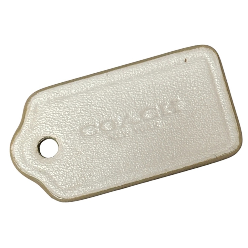 Coach Small White Leather Purse Charm | Coach Handbag Charm